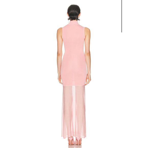SEROYA Amine Maxi Dress in Coral Blush Size Medium Small Fabric Discoloration - Picture 3 of 11